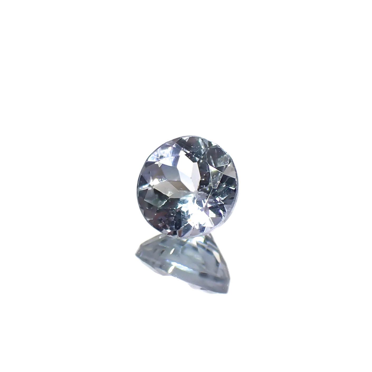 バイカラータンザナイト(宝石名ゾイサイト)タンザニア産 0.44ct 識別済[240828612]4.7x4.6mm前後