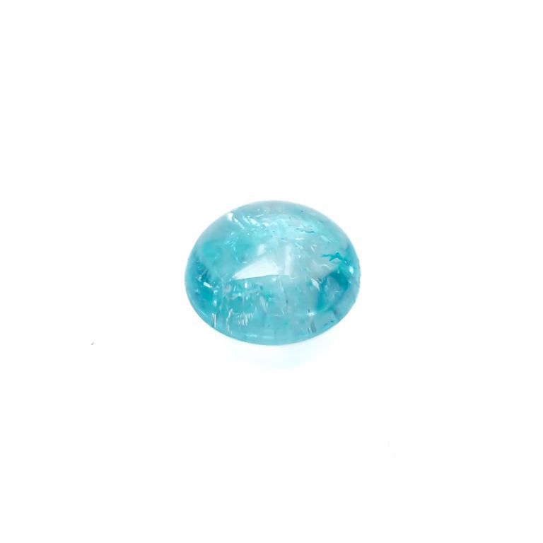 バイカラーパライバトルマリン(宝石名トルマリン/別名パライバ・トルマリン)ブラジル・キントス鉱山産 1.294ct ソ付(宝貴協)[221018764]7.2x7.1mm前後