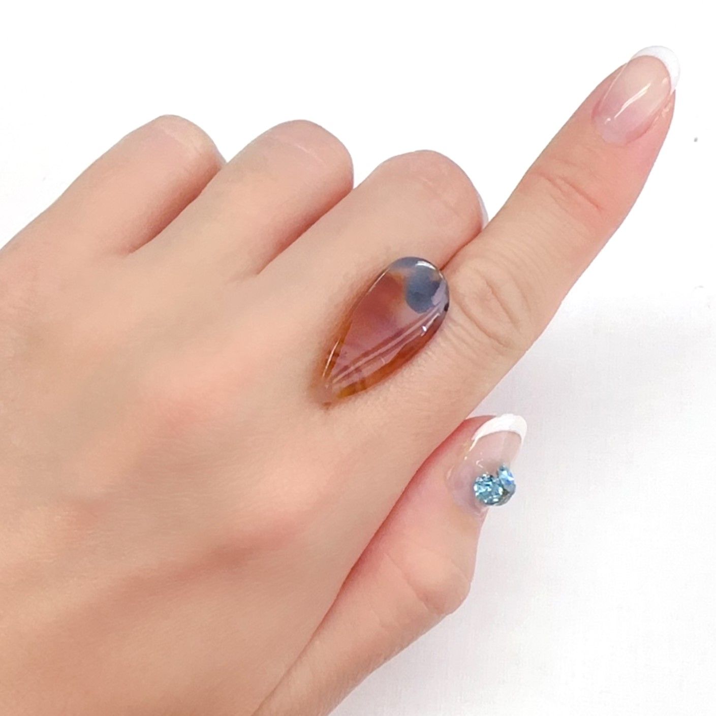 モンタナアゲート アメリカ・モンタナ州産 11.45ct[240427120]25.8x12mm前後