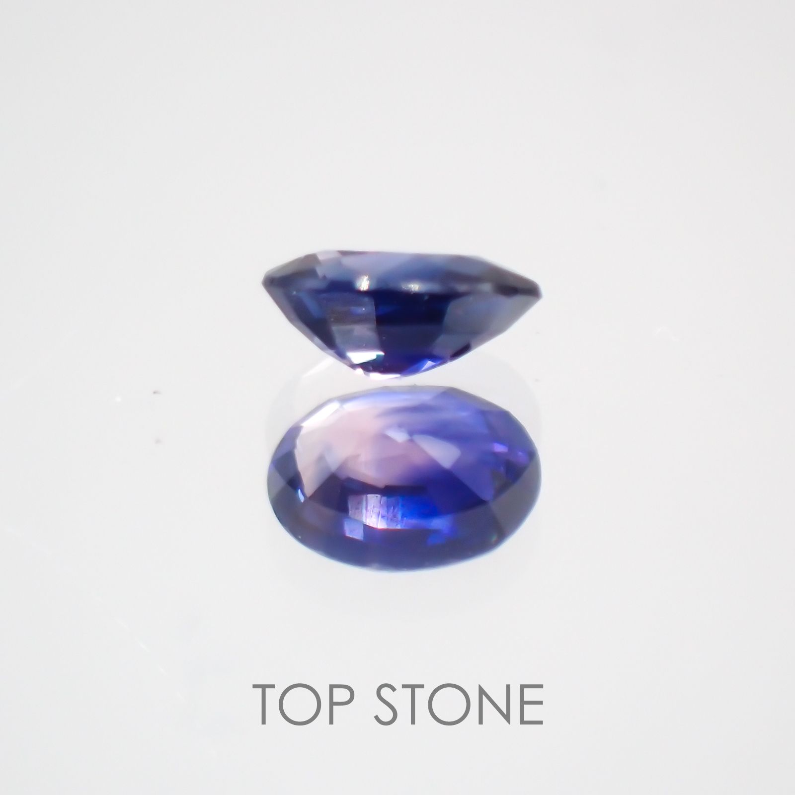 バイカラーサファイア(宝石名バイカラー・サファイア) タンザニア産 0.24ct 識別済[210410589]4.3×3.4mm前後