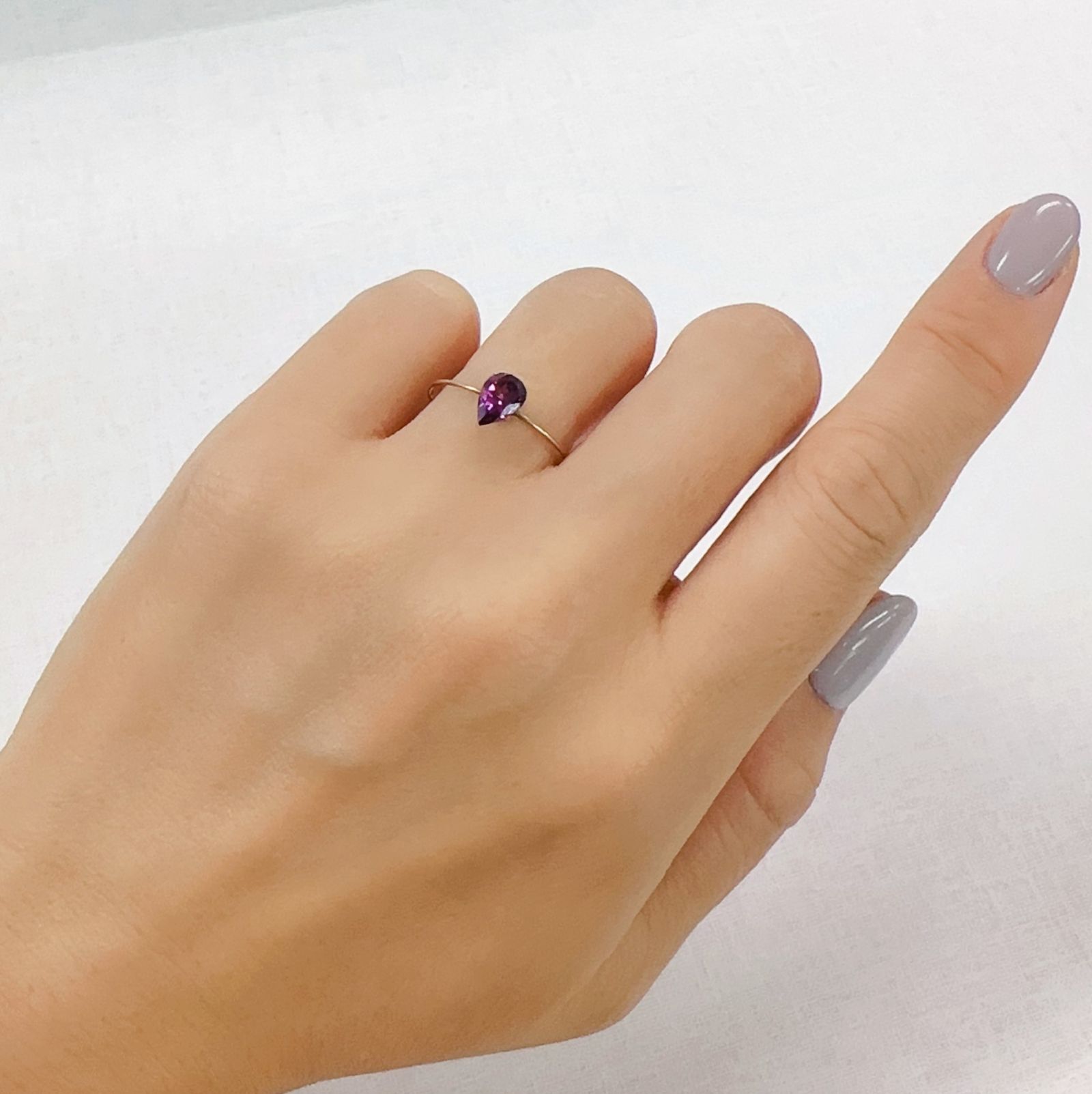 グレープガーネット ブラジル産 0.86ct [250823165]7x4.9mm前後