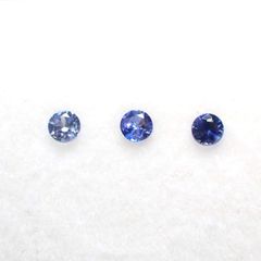 ベニトアイト カラーグラデーション3pcsセット アメリカ・カリフォルニア州産 0.16ct(3pcs合計)[230220504]2.2x2.2mm前後