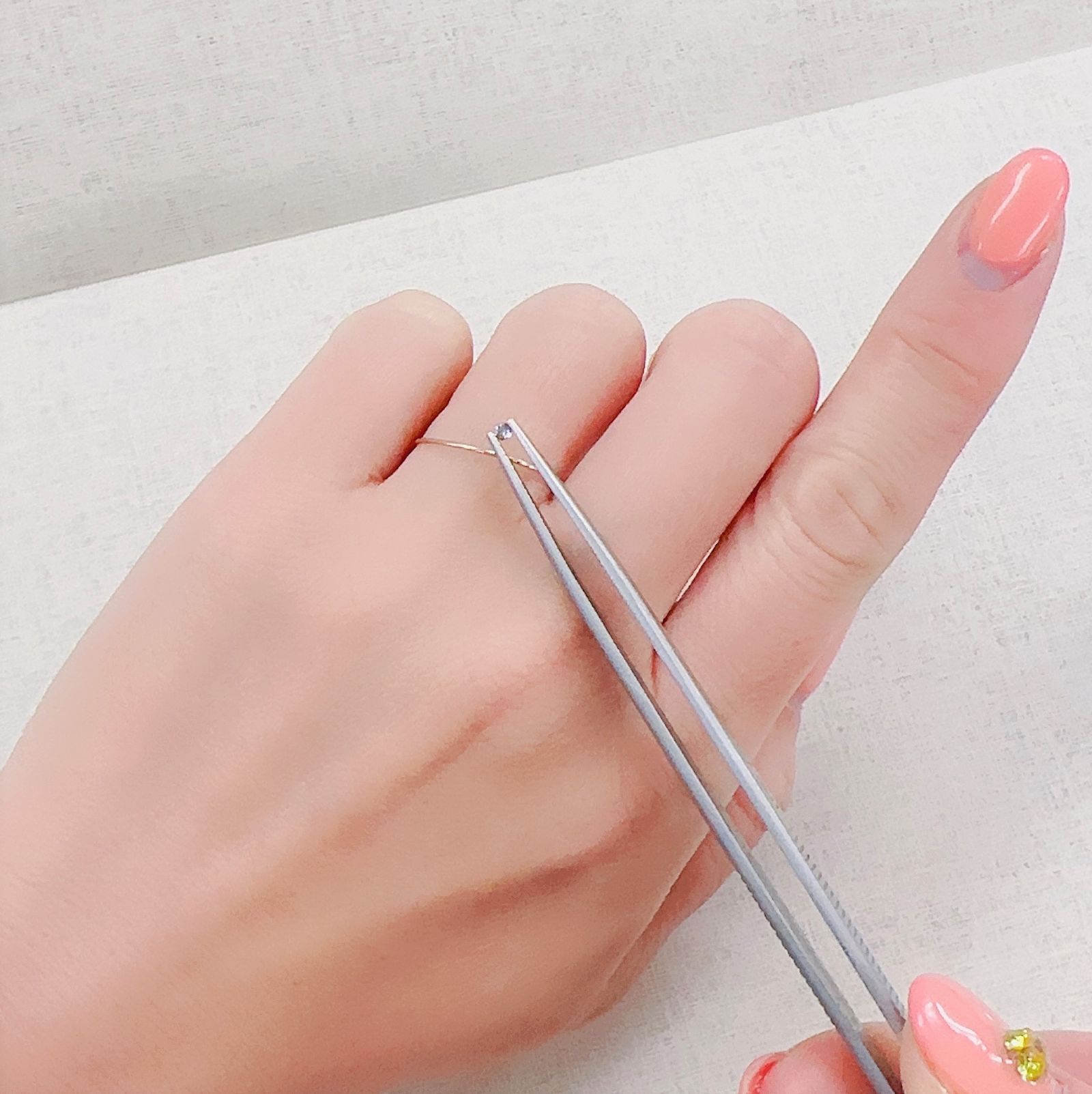 ピンクダイヤモンド(宝石名ダイアモンド I-1/FANCY BROWN PINK) 0.031ct ソ付(CGL)[230321208]1.97x2.02mm前後