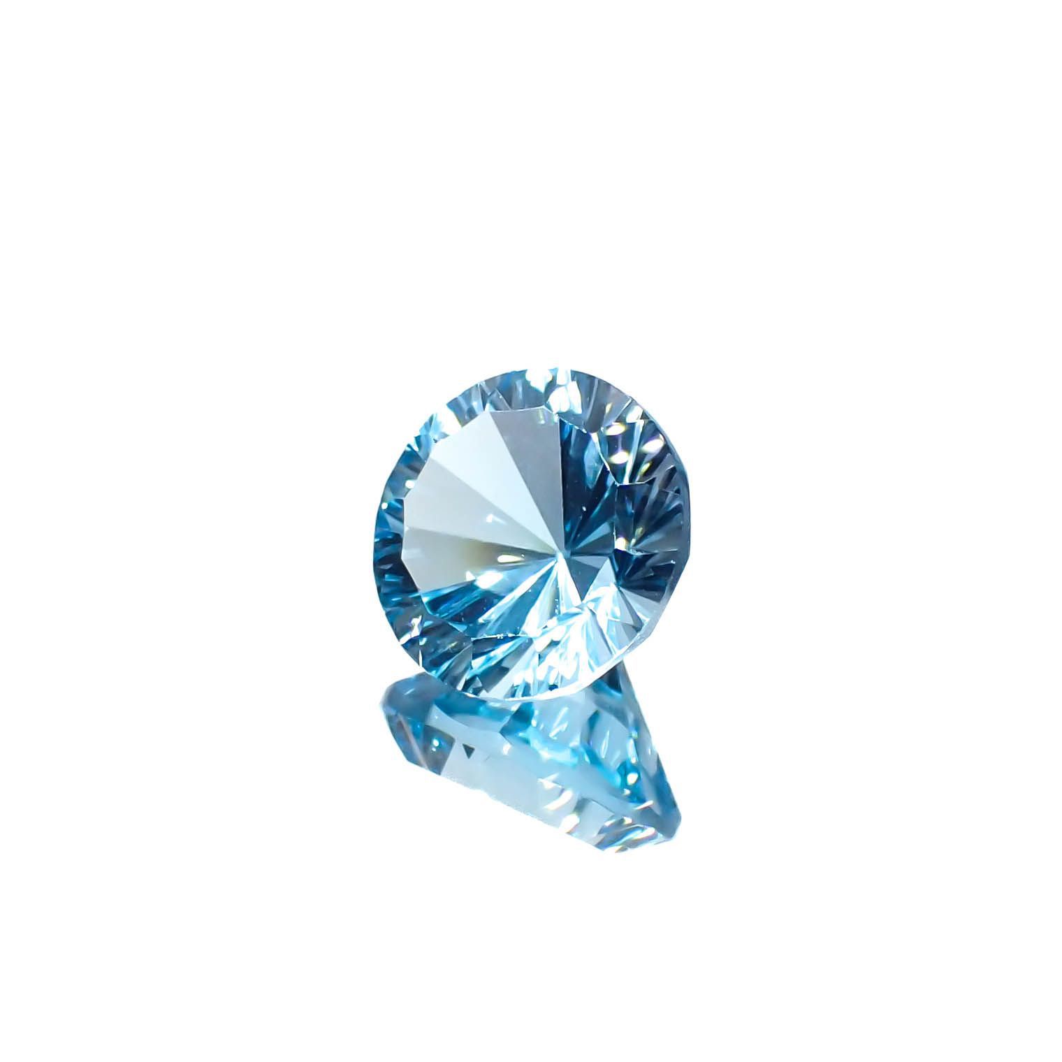 ブルートパーズ ブラジル産 4.20ct[221219350]9.8x9.8mm前後