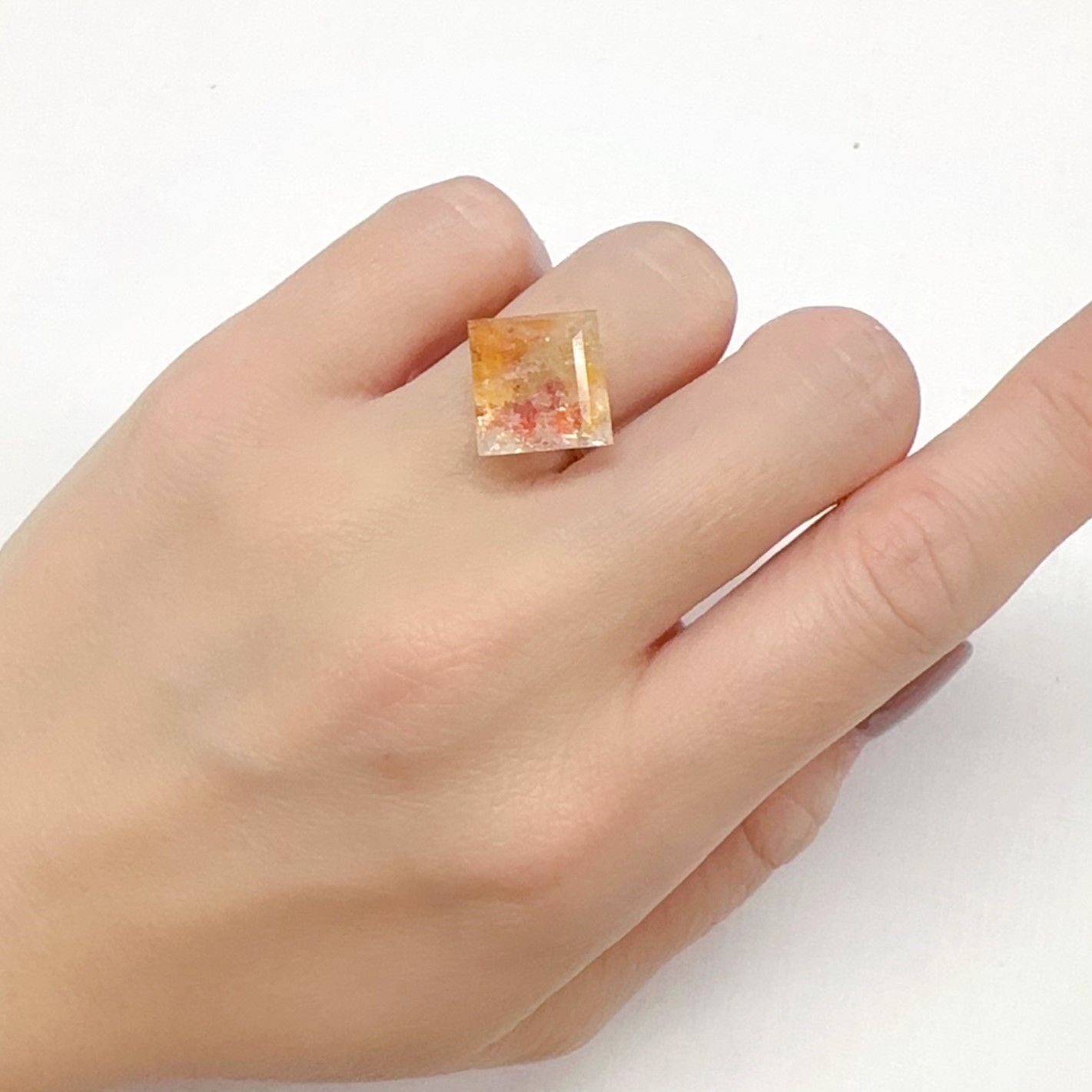 オーロラクォーツ ブラジル産 8.25ct[240225905]12.2x12.1mm前後