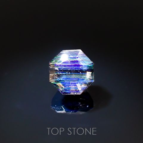 ◇オクタゴンカット◇レインボースキャポライト ブラジル産 0.62ct[221018333]5x4.8mm前後