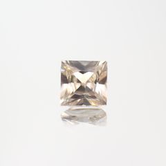 ◇プリンセスカット◇シャンパンカラージルコン スリランカ/カンボジア産 0.56ct[230421643]4.3x4.2mm前後