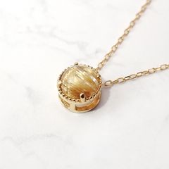 ◇K18 Lumiere（ルミエール）◇ルチルクォーツ | 一粒石ジュエリー 5mm [チャーム/ペンダントトップ※チェーン別売り]