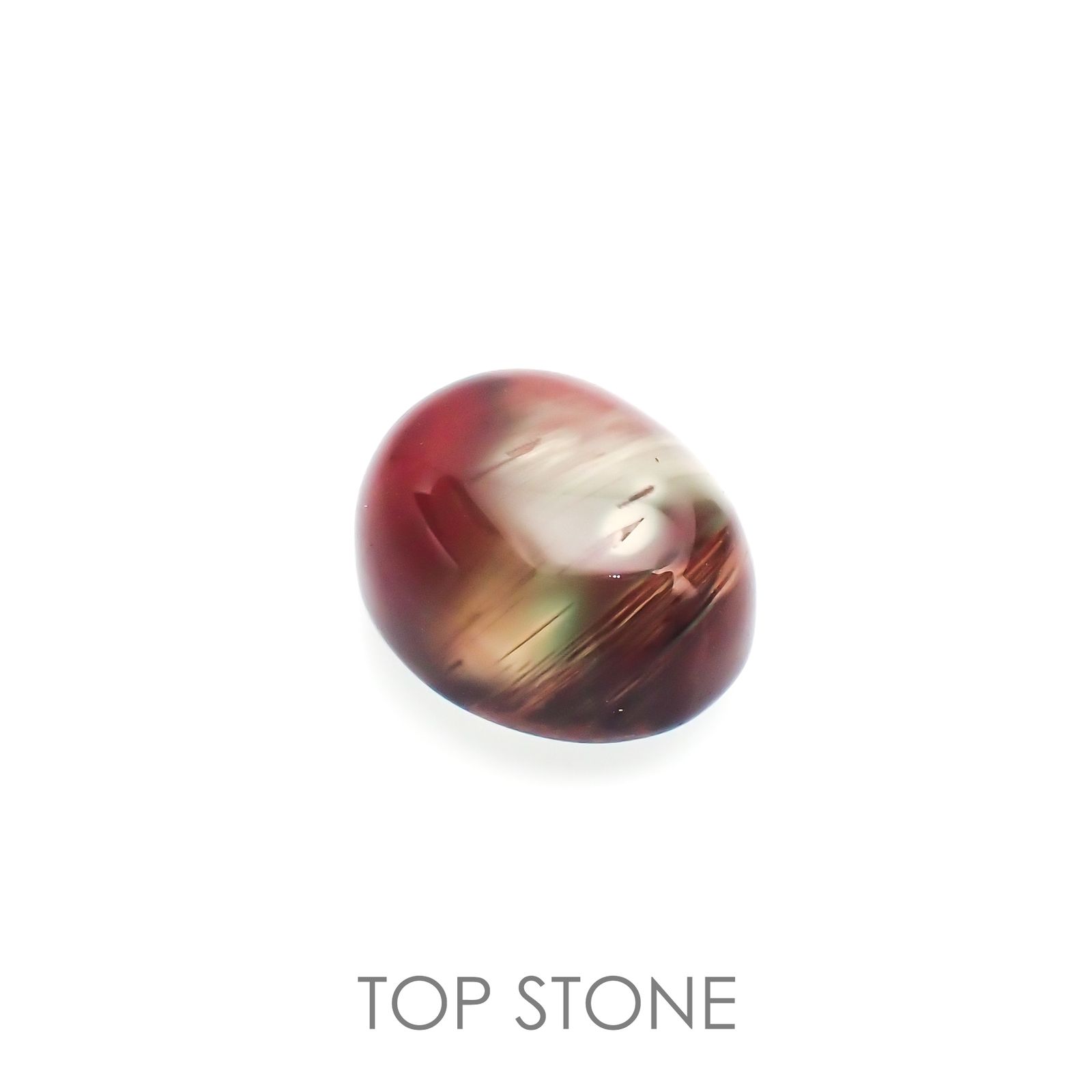 バイカラーアンデシン(宝石名アンデシン/ラブラドライト) チベット産 3.45ct 識別済[211013548]10.2×8mm前後
