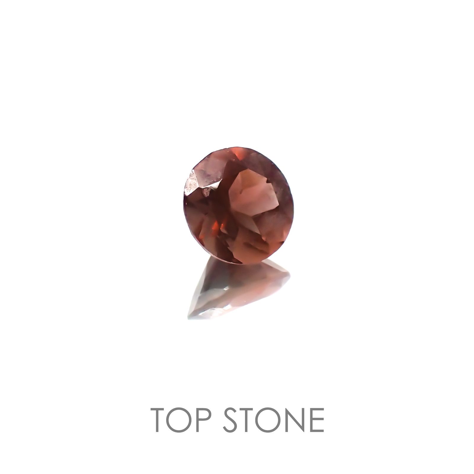 バイカラーオレゴンサンストーン アメリカ産 ルース 0.41ct[20118406]5.1×5.1mm前後