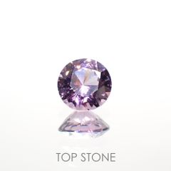 ラベンダーピンクスピネル(宝石名スピネル)ビルマ/マダガスカル産 0.46ct 識別済[220114546]4.6x4.6mm前後