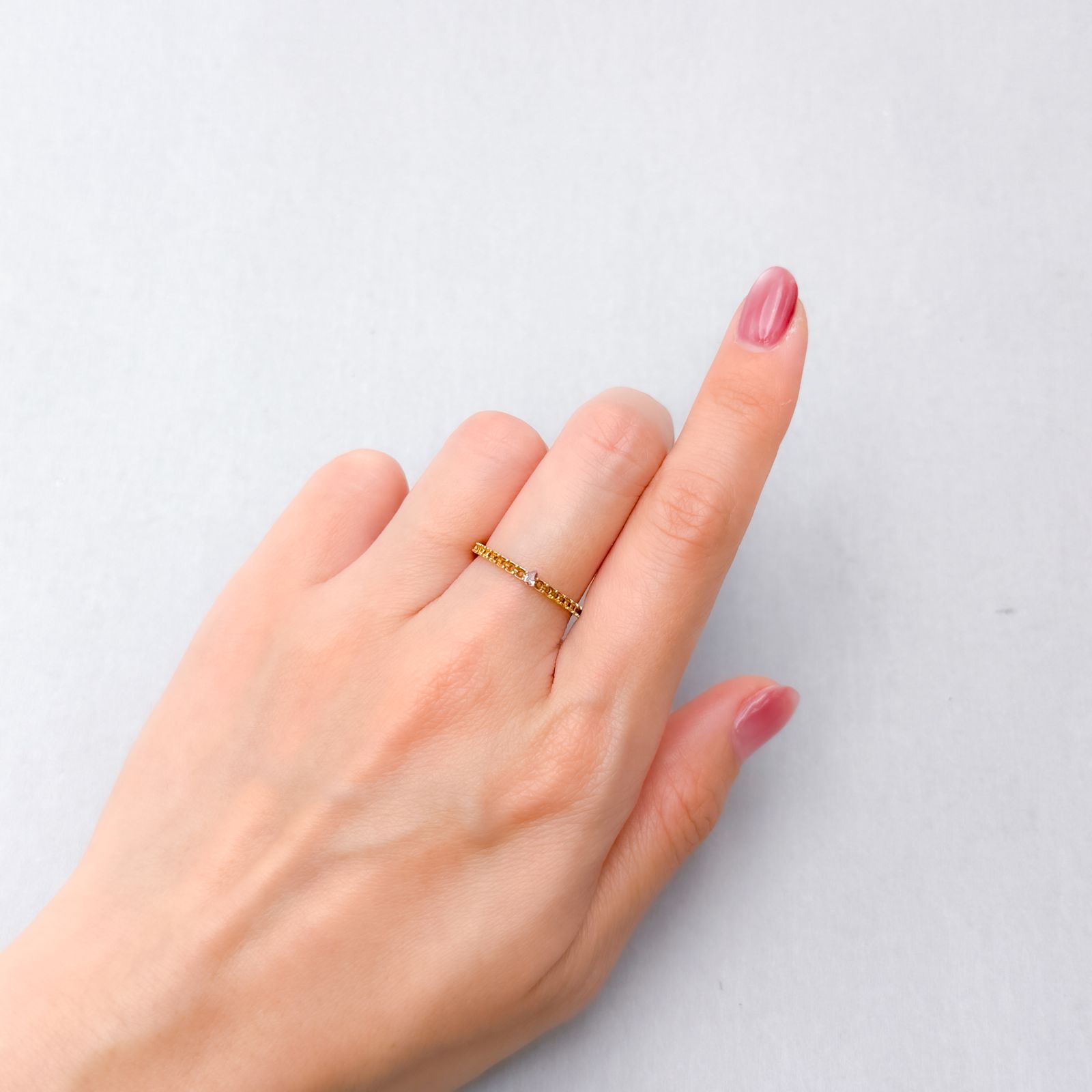 ピンクダイヤモンド(宝石名ダイアモンド VS-1/FANCY DEEP BROWNISH PINK) 0.043ct ソ付(AGT)[250129707]2.67x1.81mm前後