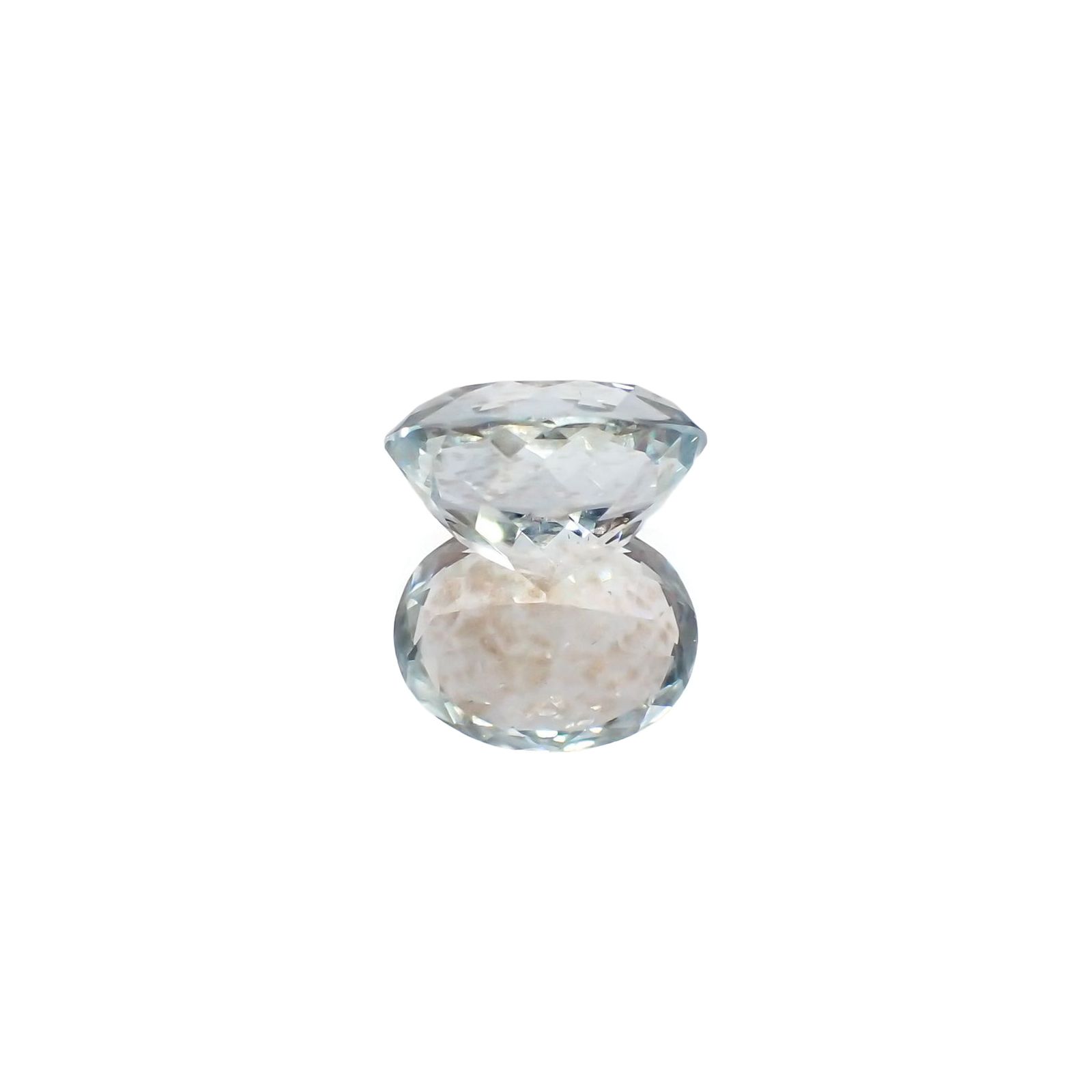 アベンチュリンアクアマリン(宝石名シーン・アクアマリン) ナイジェリア産 ソ付(彩珠) 3.995ct / 11.6x9.2mm前後 [210712968]