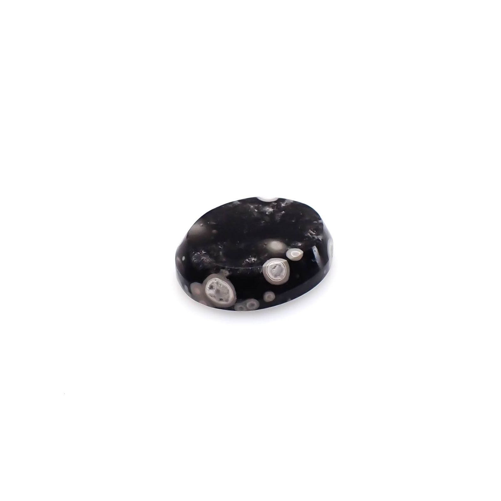 コスミックオブシディアン イタリア産 4.46ct[240427065]13.4x11.1mm前後