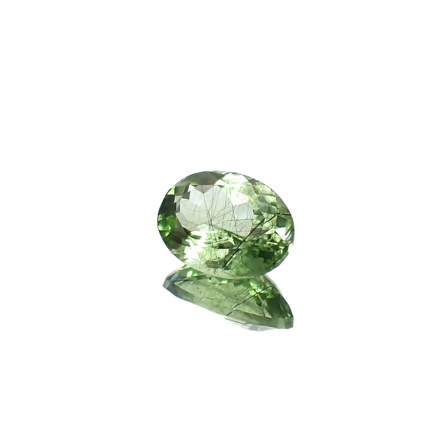 ルドウィジャイトインペリドット パキスタン産 3.29ct[240728522]11.4x8.1mm前後