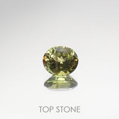 ゴールドシーンサファイア非加熱(宝石名シーン・サファイア) ケニア産 0.43ct 識別済[210712067]4.7×3.9mm前後