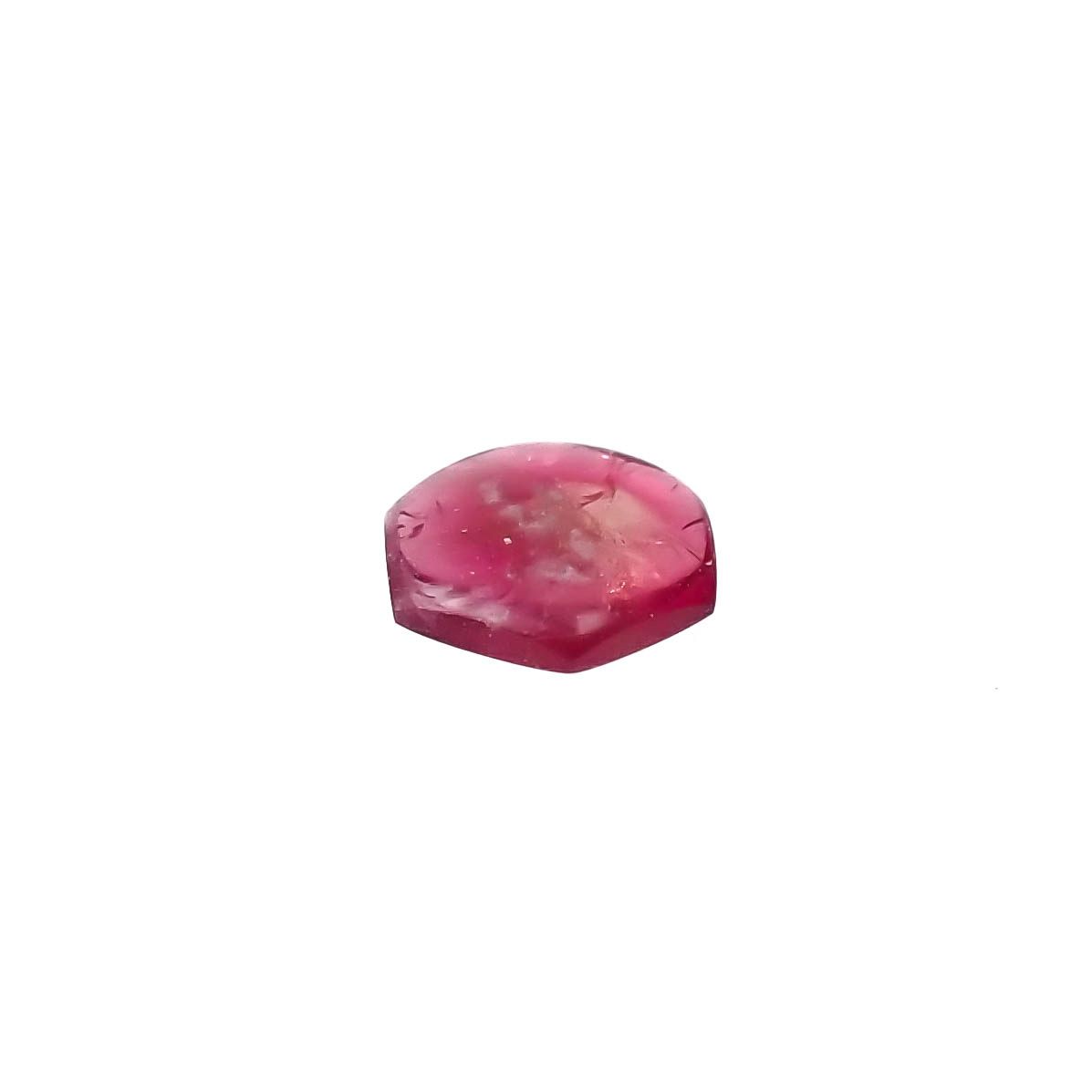 レッドベリル/ピンクベリル 原石スライス磨き アメリカ・ユタ州産 0.15ct[240326676]4.2x4.2mm前後