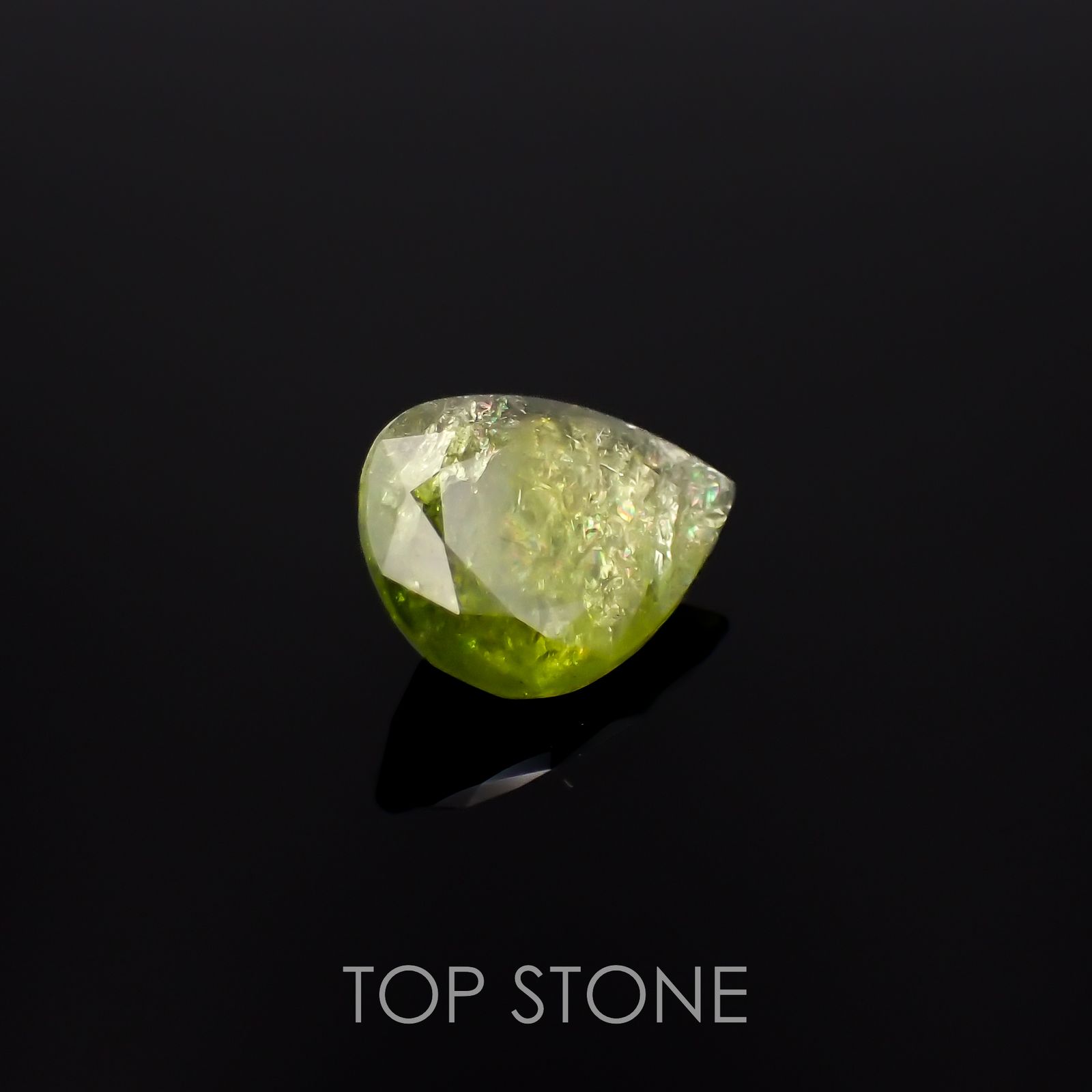 イリデッセンスクロムトルマリン(宝石名トルマリン)ケニア産 1.97ct 識別済[221119094]10.6x7.8mm前後
