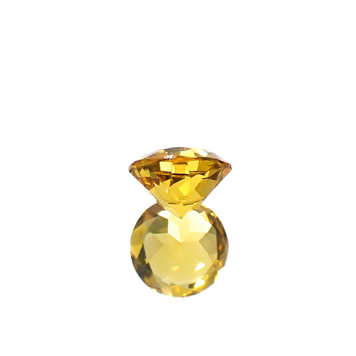 ゴールデンベリル(宝石名ベリル)ブラジル産 0.38ct 識別済[250530353]4.9x4.9mm前後