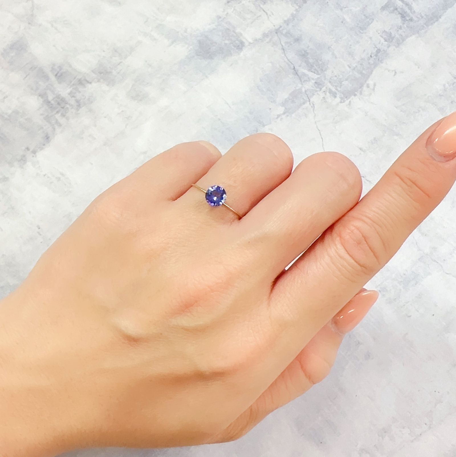 タンザナイト(宝石名タンザナイト)タンザニア産 0.67ct 識別済[230120195]5.6x5.6mm前後