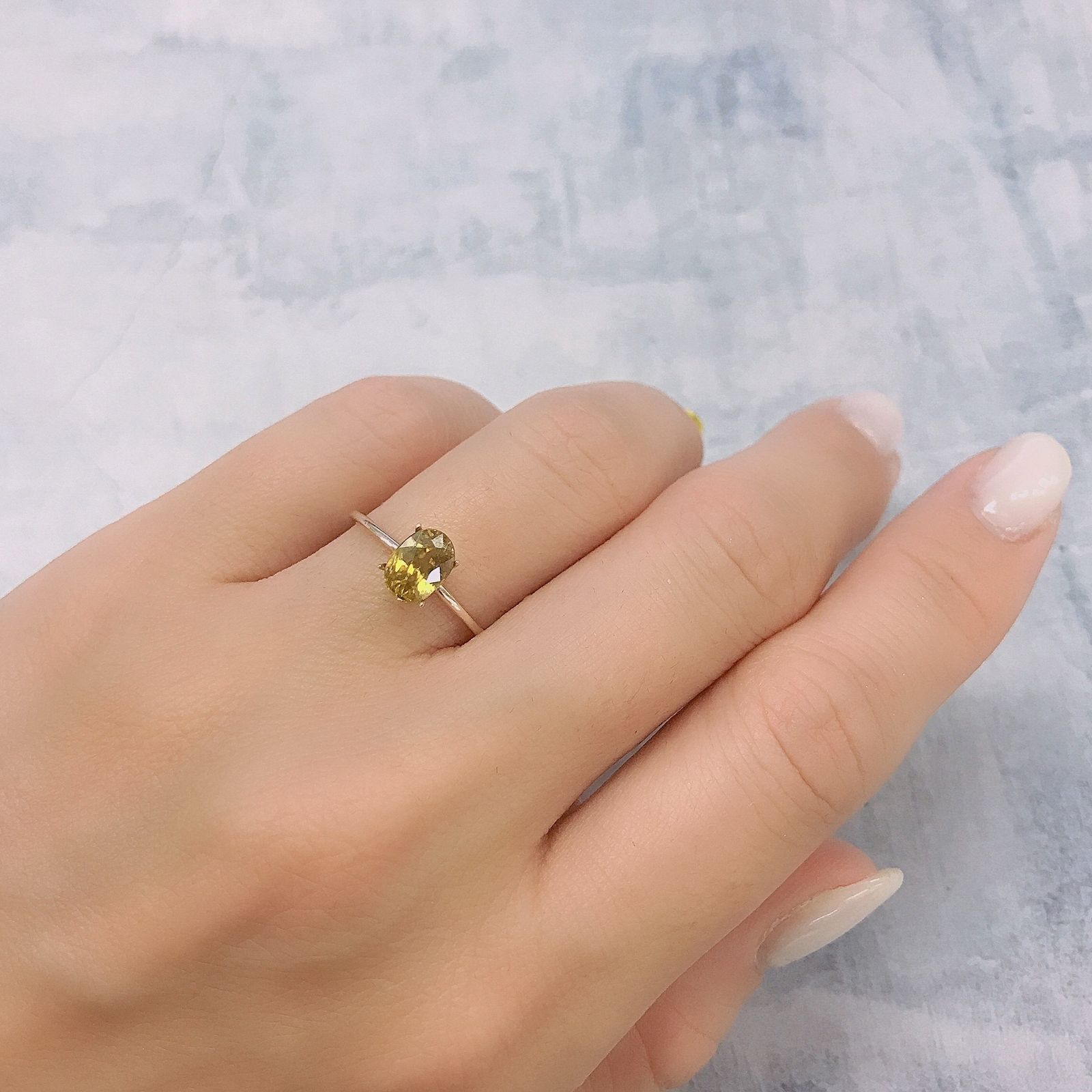 ゴールデンスフェーン(宝石名スフェーン)ナミビア産 1.16ct 識別済[220616578]7x5.1mm前後