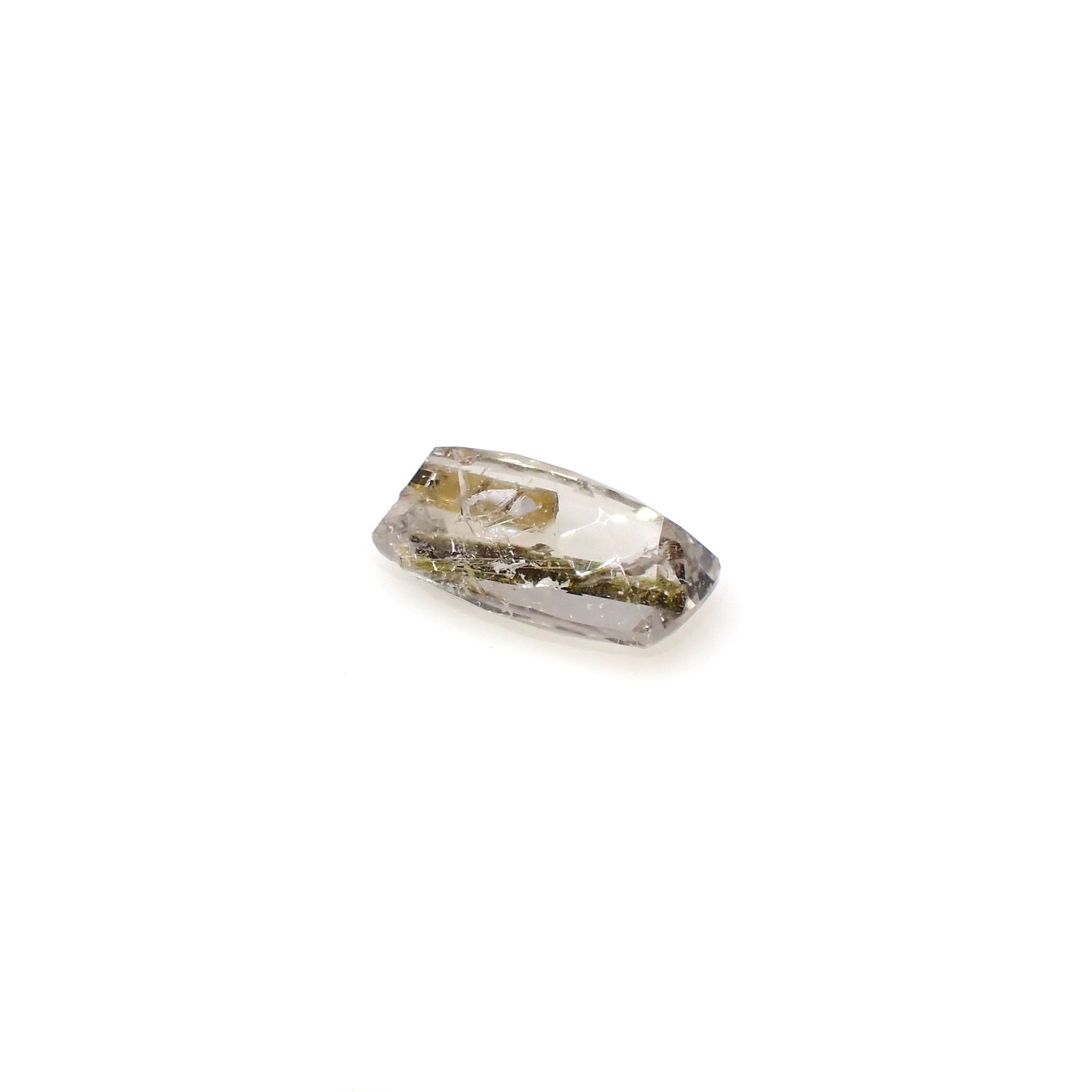 エピドートインクォーツ ブラジル産 3.42ct[240427293]12.5x7.1mm前後
