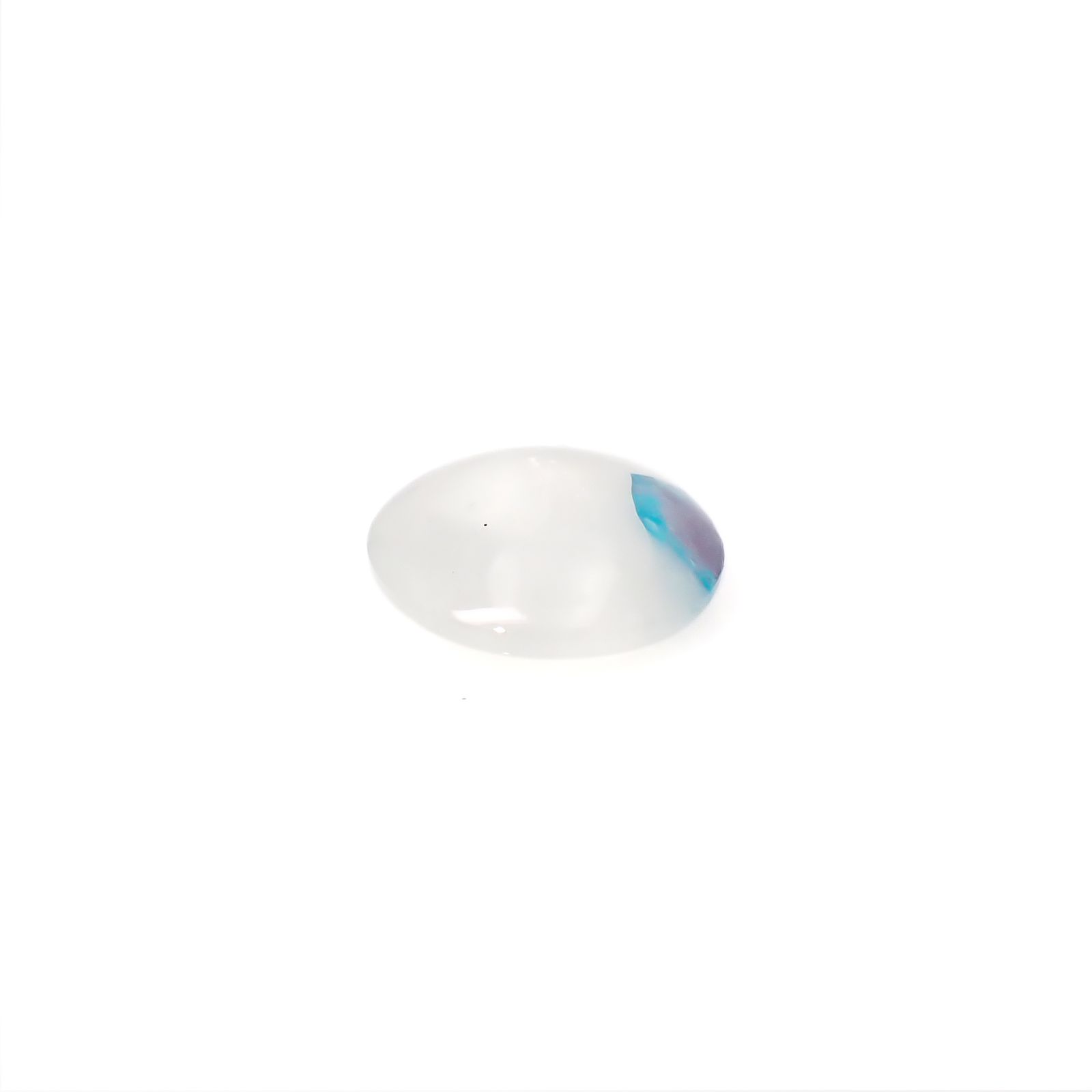 ◇リバーシブル◇パライバトルマリンインクォーツ ブラジル産 1.61ct [241129446]8.9x8.9mm前後