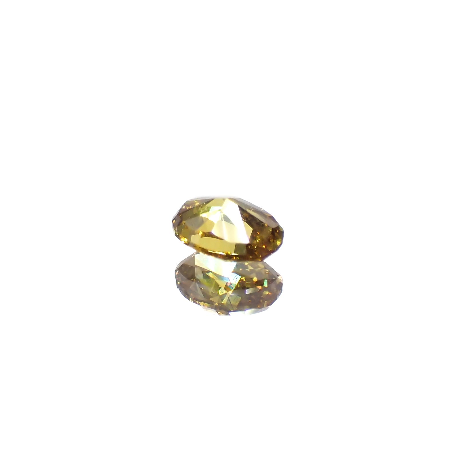 イエローダイヤモンド SI-1/FANCY DEEP BROWNISH ORANGY YELLOW(宝石名ダイアモンド) 0.257ct ソ付(CGL)[240125397]4.46x3.35mm前後