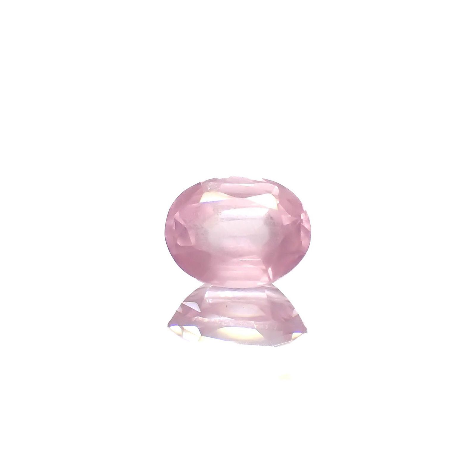 シルキーピンクスピネル(宝石名スピネル)タンザニア産 識別済 0.38ct / 4.9x3.8mm前後 [240219489]