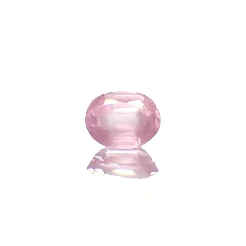 シルキーピンクスピネル(宝石名スピネル)タンザニア産 識別済 0.38ct / 4.9x3.8mm前後 [240219489]