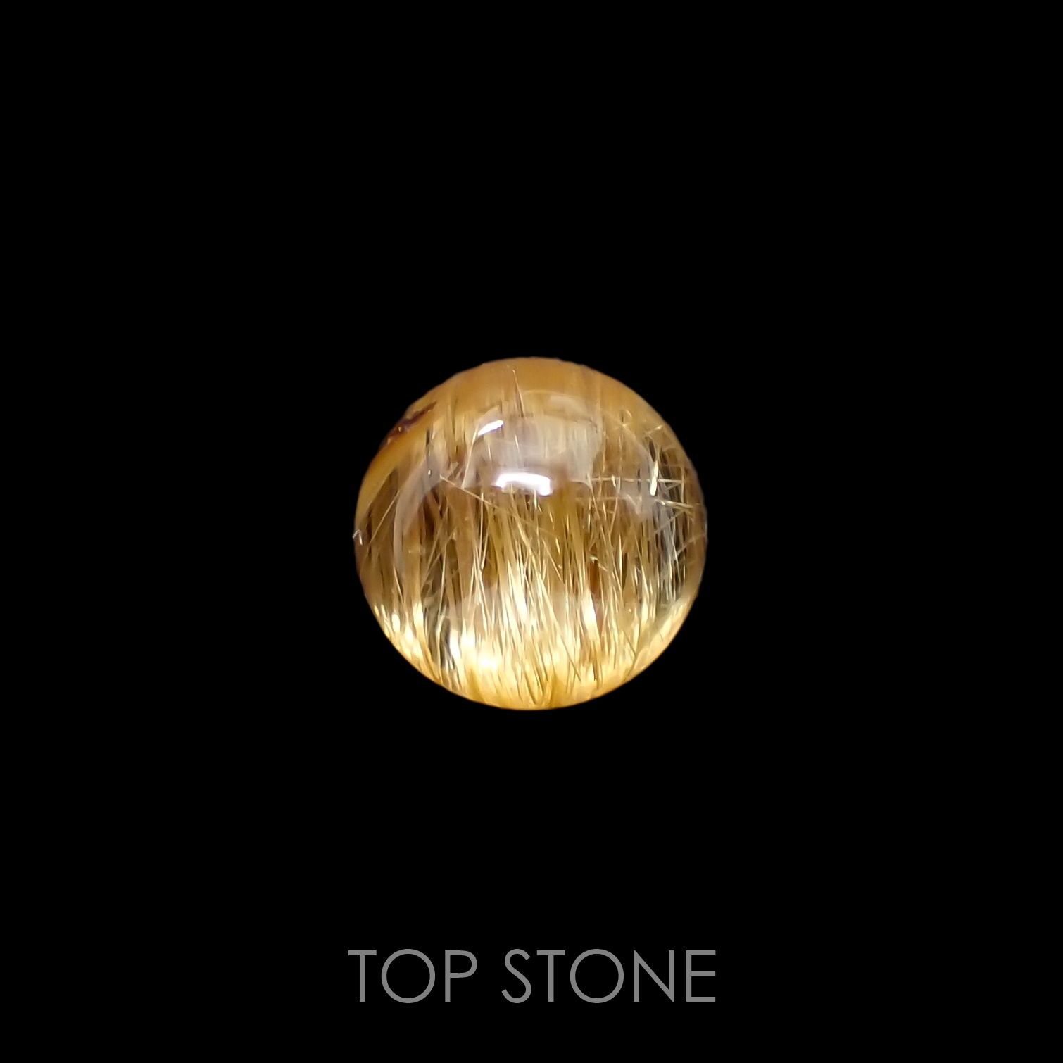 ルチルクォーツ(宝石名ルチルレイテッド・クォーツ) ブラジル産 2.44ct 識別済[210913306]7.9×7.9mm前後