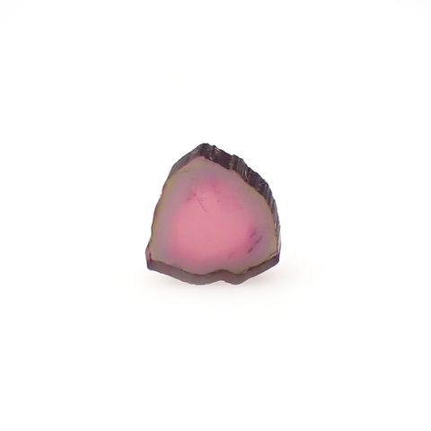 ウォーターメロントルマリン 原石スライス(宝石名トルマリン)ブラジル産 2.47ct 識別済[231023932]7.1x8.4mm前後