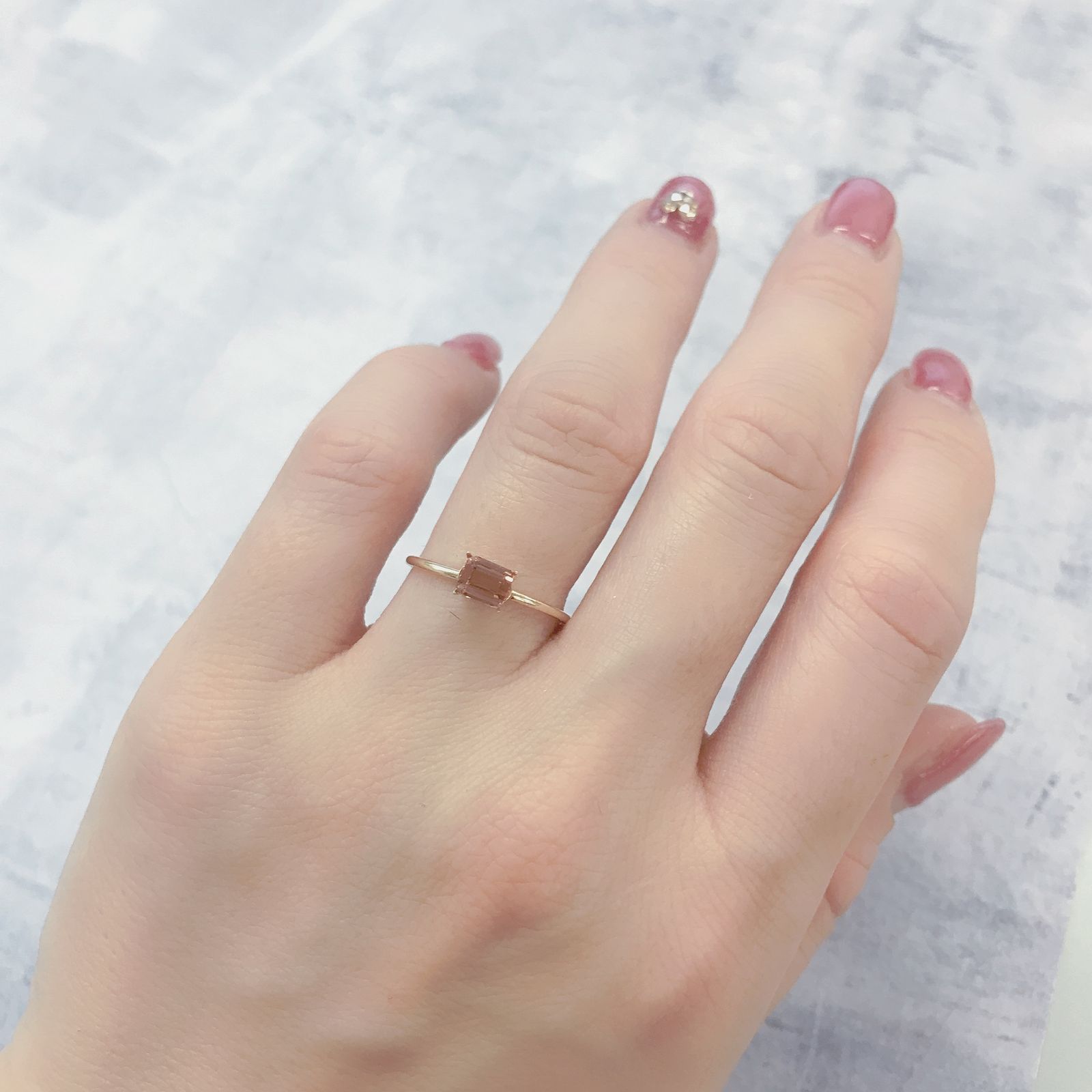 ローズピンクトルマリン(宝石名ピンク・トルマリン)ブラジル/アフリカ産 0.58ct 識別済[220114862]4.9x4mm前後