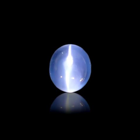 アパタイトキャッツアイ(宝石名ブルー・アパタイト・キャッツアイ)マダガスカル産 1.435ct ソ付(彩珠)[230823099]7x6.2mm前後