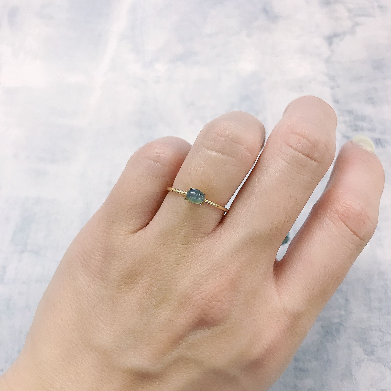 アレキサンドライトキャッツアイ インド産 0.41ct[220114066]4.8x3.6mm前後