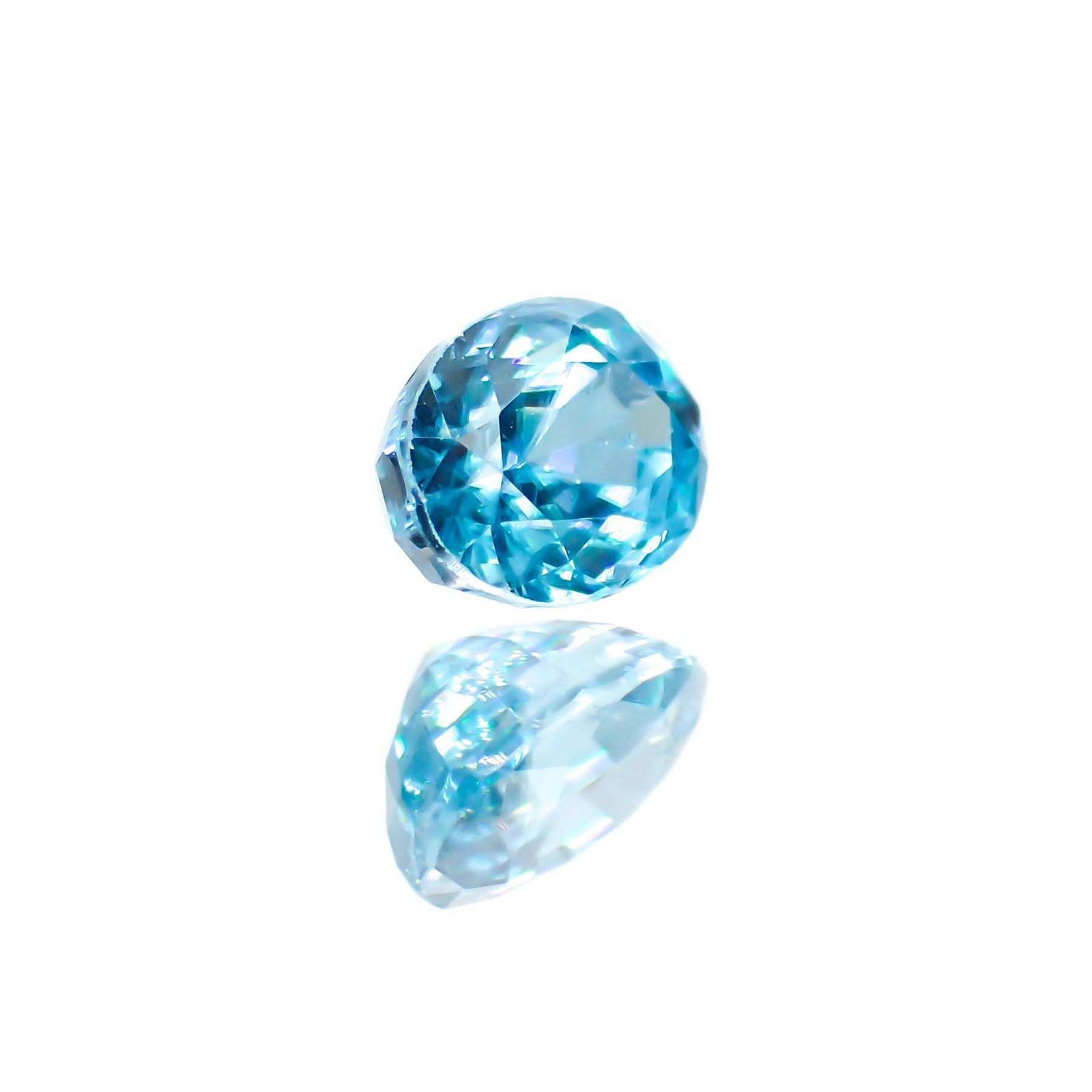 ブルージルコン(宝石名ジルコン) カンボジア産 1.51ct 識別済[251013455]7×5.1mm前後