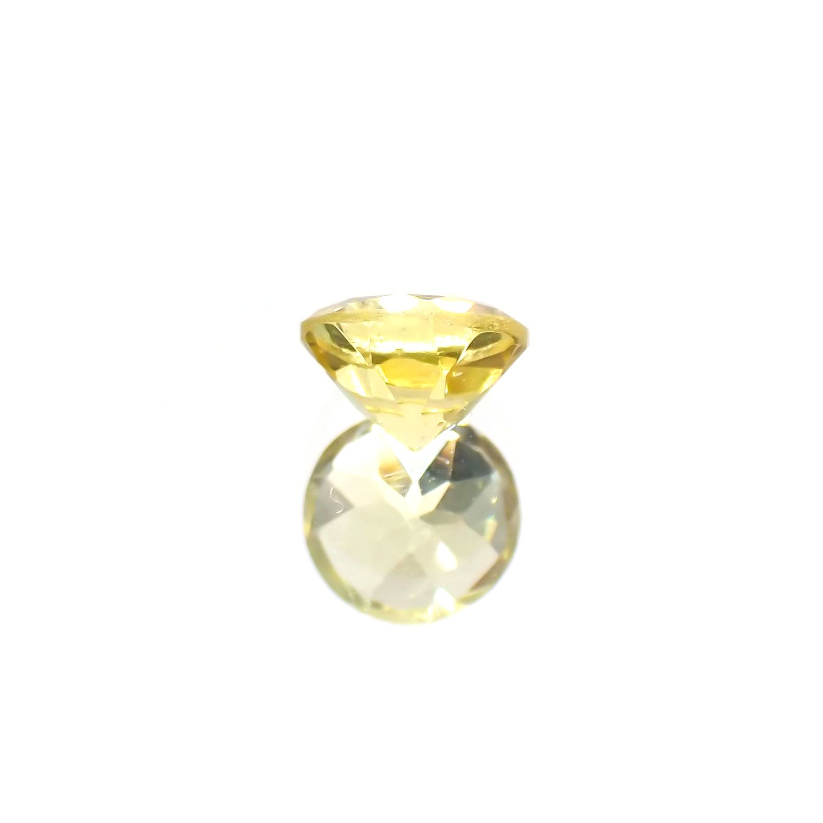 レモンイエローアパタイト(宝石名アパタイト)メキシコ産 0.86ct 識別済[220115468]6x5.8mm前後