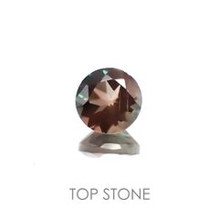 バイカラーオレゴンサンストーン アメリカ産 ルース 0.47ct[20118404]5.1×5.1mm前後