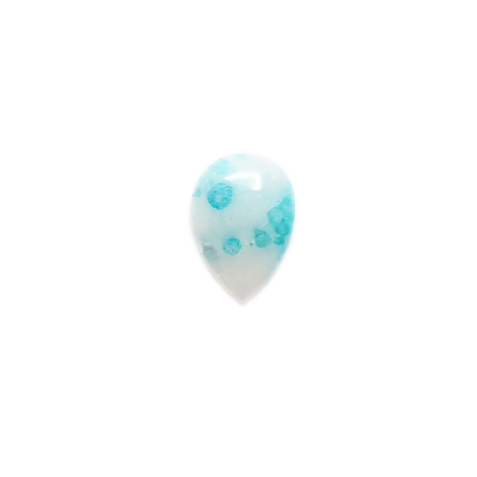 パライバトルマリンインクォーツ(宝石名トルマリンインクォーツ/別名パライバ・トルマリンインクォーツ) ブラジル産 2.379ct ソ付(宝貴協)[210510815]12.9×9.0mm前後