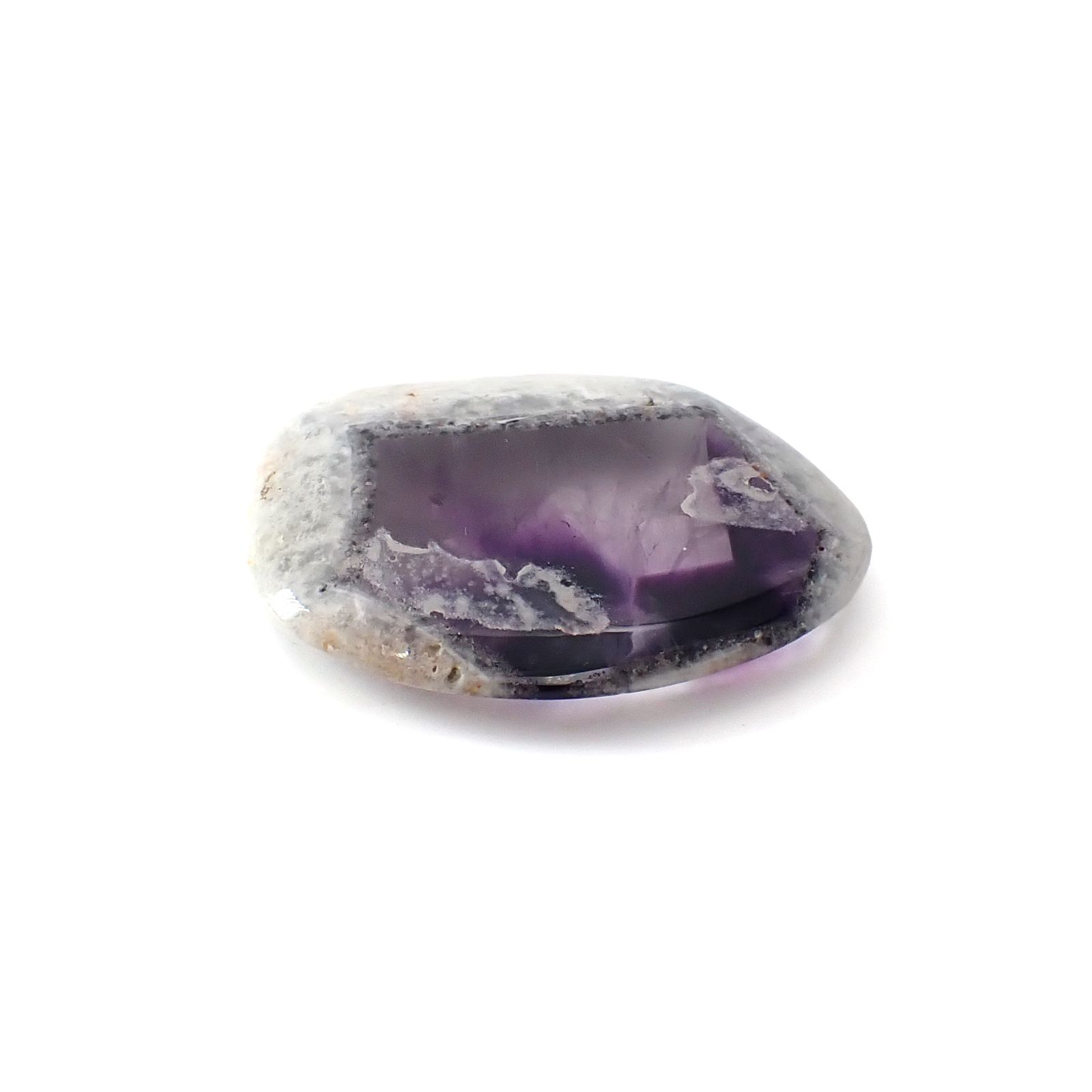 ◇フリーフォーム◇トラピッチェアメジスト 母岩付き ブラジル産 48.55ct [250730682]37.6x29.3mm前後