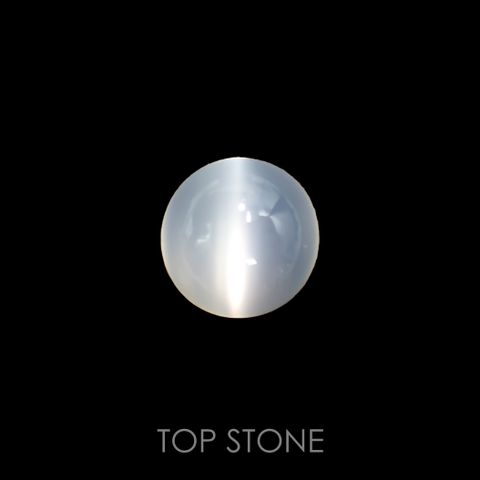 ムーンストーンキャッツアイ(宝石名ムーンストーン・キャッツアイ) インド産 4.60ct 識別済[210812723]9.9×9.9mm前後