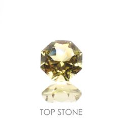 ◇オクタゴンカット◇カナリートルマリンSA(宝石名イエロー・トルマリン) ブラジル/アフリカ産 0.598ct ソ付(彩珠)[20117644]5.1×5.1mm前後