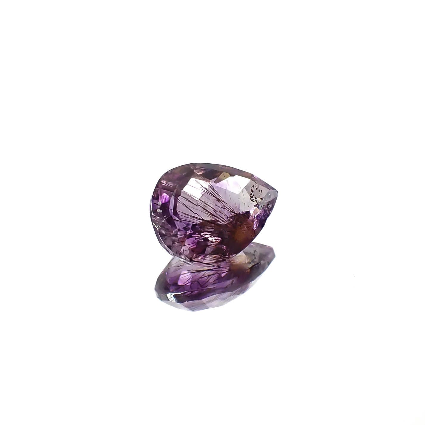 ◇チェッカーカット◇アメジストエレスチャル ブラジル産 2.39ct [250730853]10.4x8.1mm前後