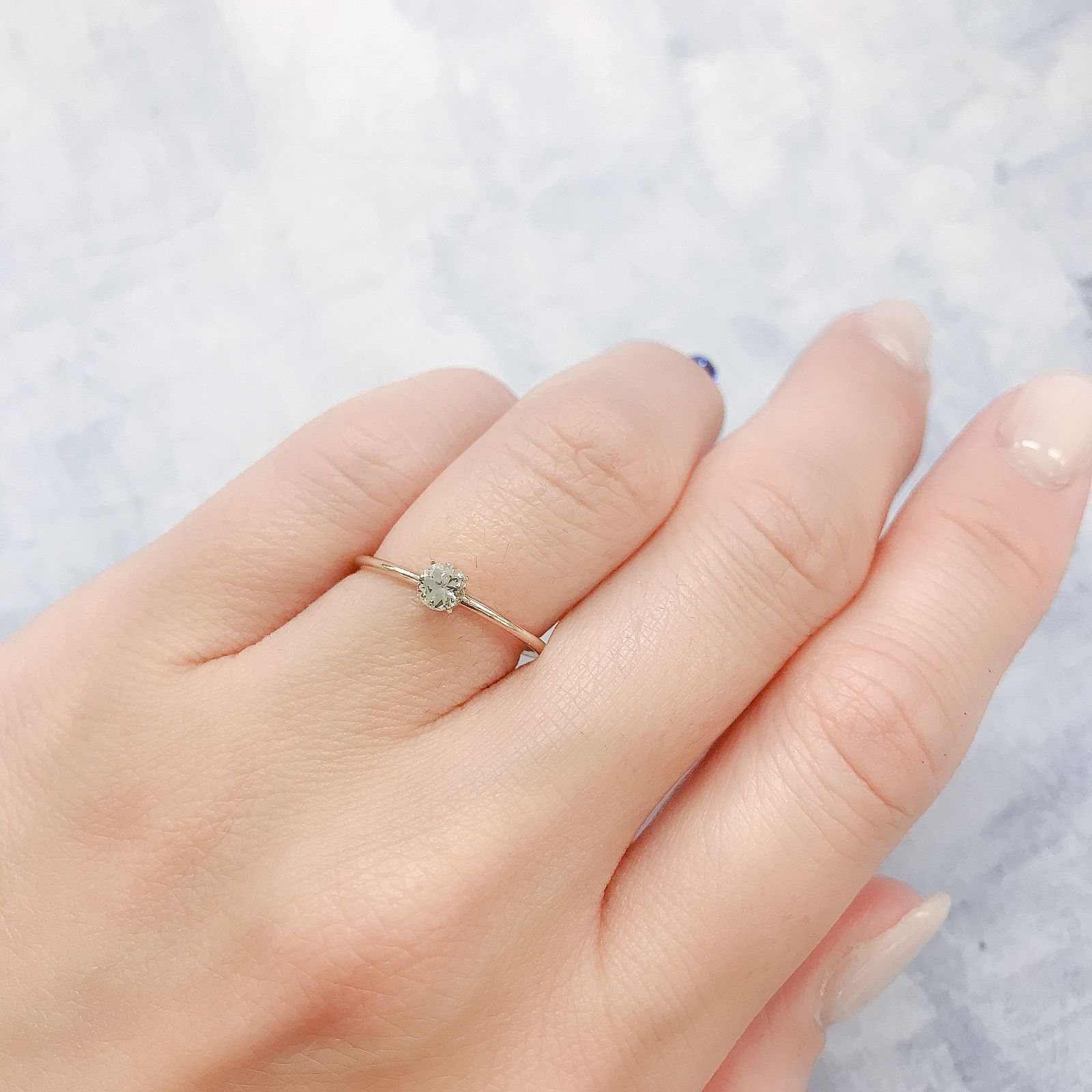 リューコガーネット(宝石名ホワイト グロッシュラー・ガーネット)ビルマ産 0.28ct 識別済[220115445]3.6x3.6mm前後