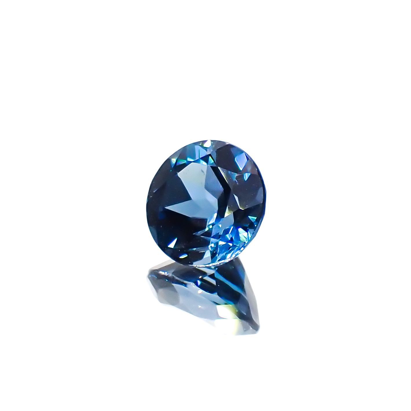 ロンドンブルートパーズ ブラジル産 1.67ct[221219303]7.1x7.1mm前後