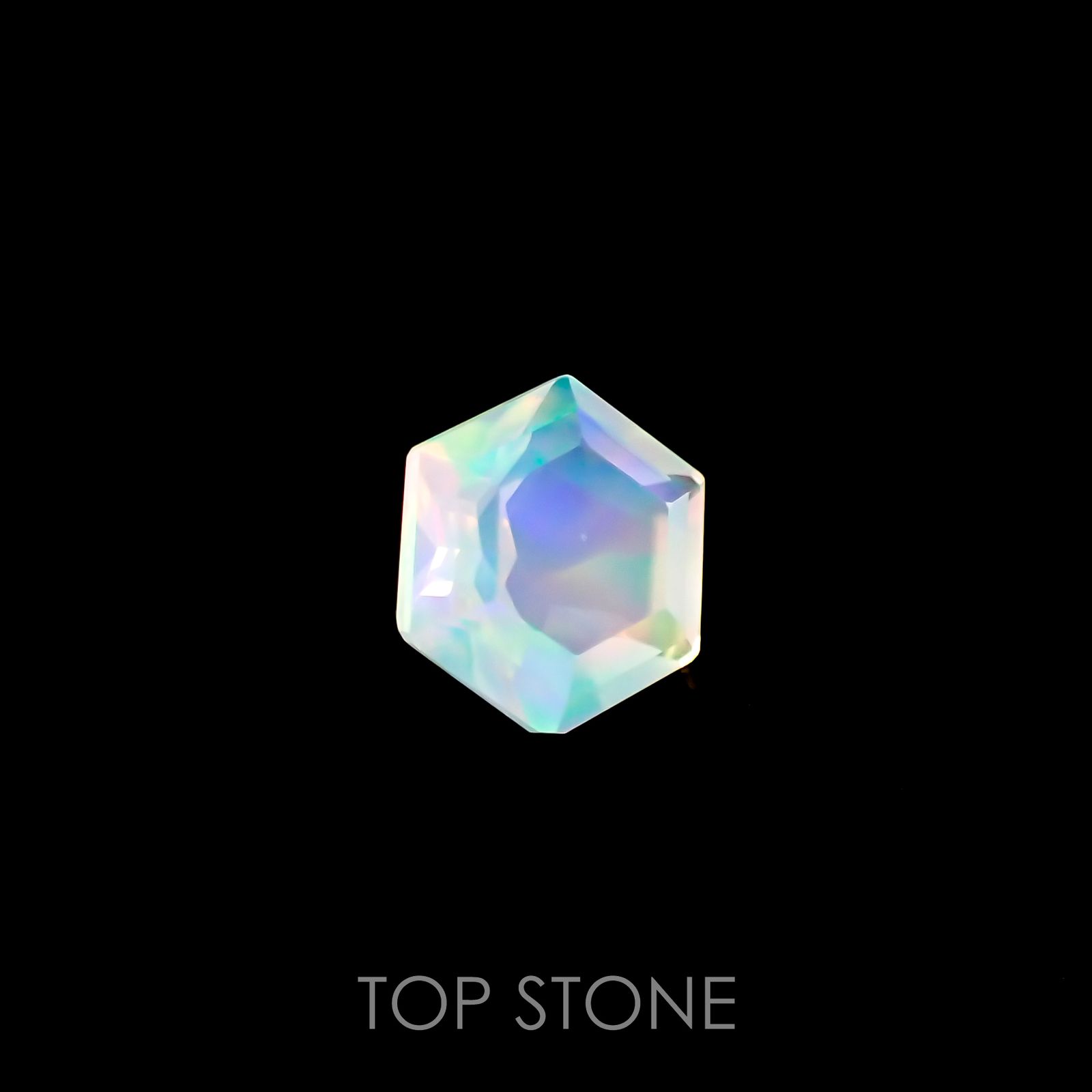 ◇ヘキサゴンカット◇エチオピアオパール エチオピア産 ルース 0.45ct[210611042]5.5×5.4mm前後