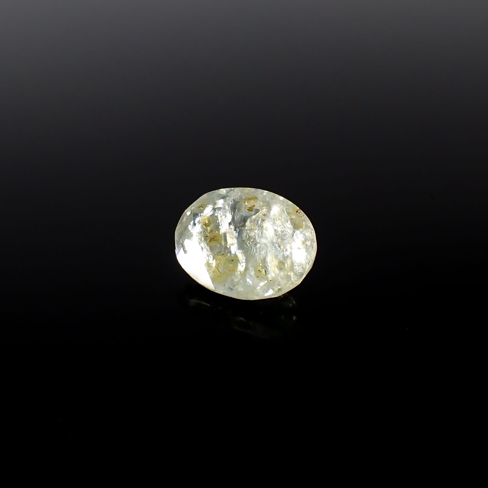 オーロラアクアマリン ブラジル産 4.55ct[240226059]12.7x9.7mm前後