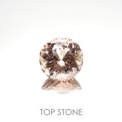 シナモンカラートルマリン(宝石名トルマリン) ナイジェリア産 3.435ct ソ付(彩珠)[20127646]9.6×9.5mm前後