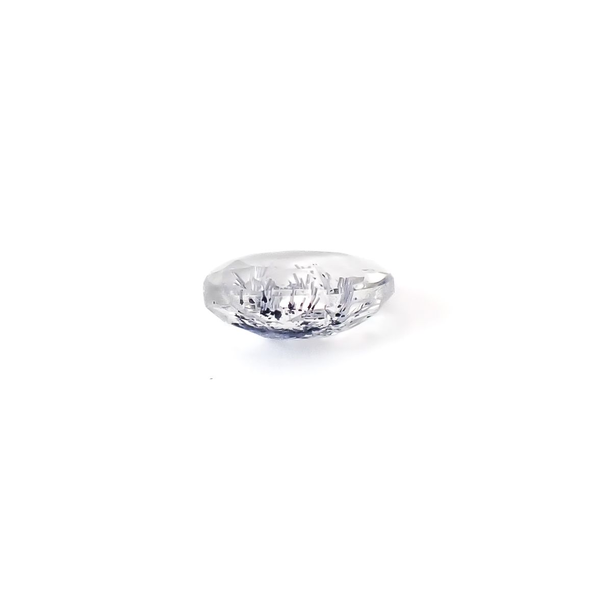 デュモルチェライトインクォーツ ブラジル産 0.74ct / 6.8x5.5mm前後 [260331855]