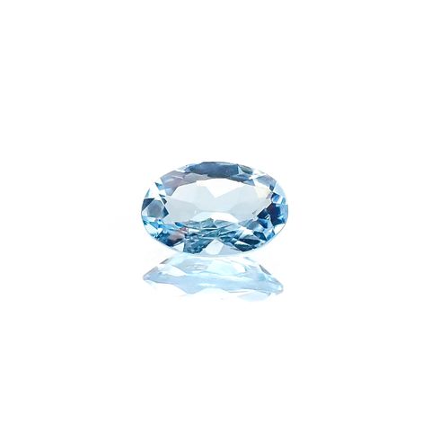 アクアマリン サンタマリアカラー(宝石名アクアマリン)モザンビーク産 識別済 0.35ct / 6.1x4mm前後 [260622259]